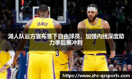 湖人队官方宣布签下自由球员，加强内线深度助力季后赛冲刺